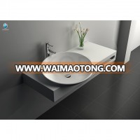 Chinese lavamanos solid surface stone resin wall hung sink for bathroom