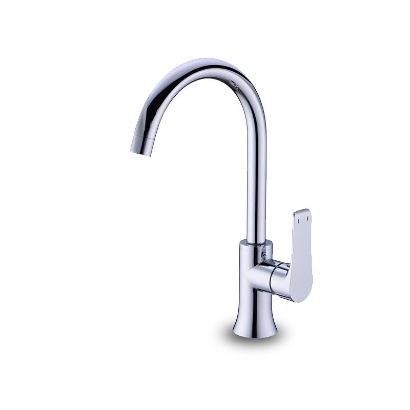 UPC cheap price Brass and 304 stain less deck mount industrial single handle tap durable kitchen water sink mixer faucet