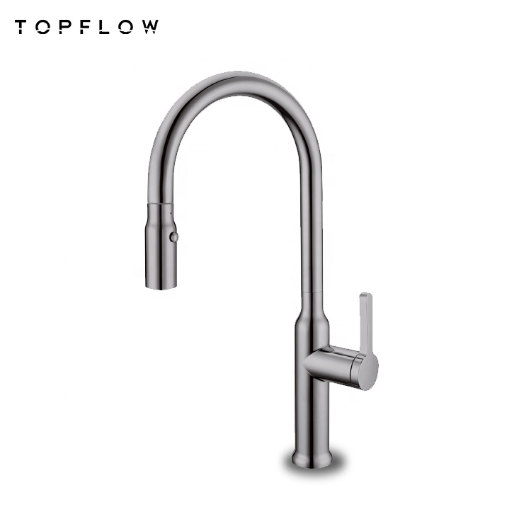 Industrial Commercial style pull down design stainless steel kitchen tap single hanle sink faucet