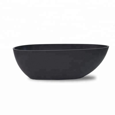 SM-8608 Black oval artificial stone bathtub